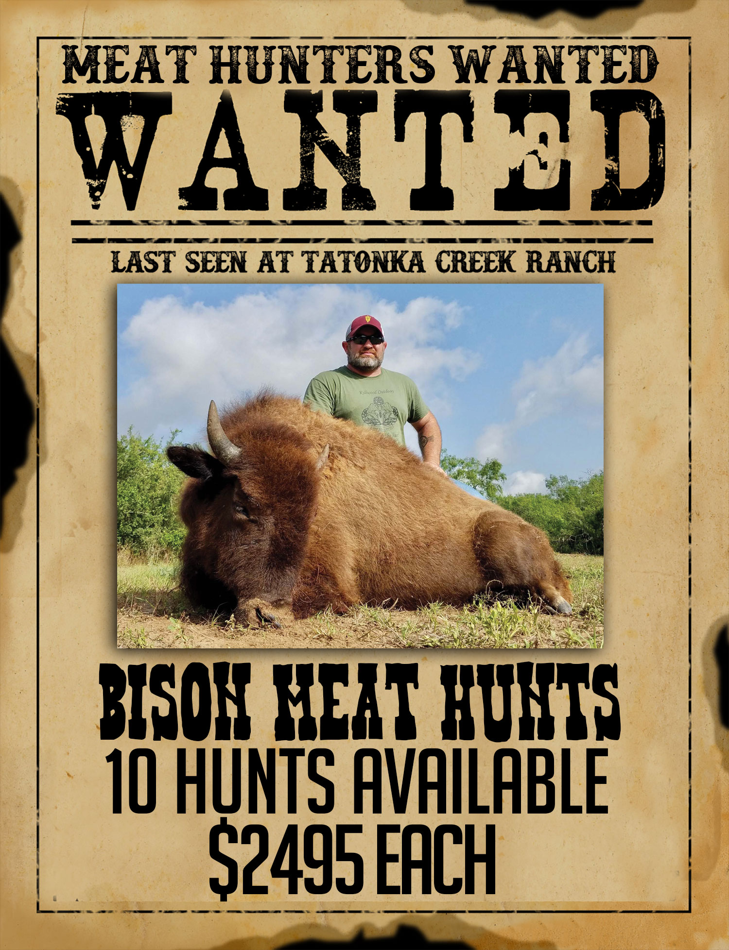 meat buffalo hunts in benavides texas