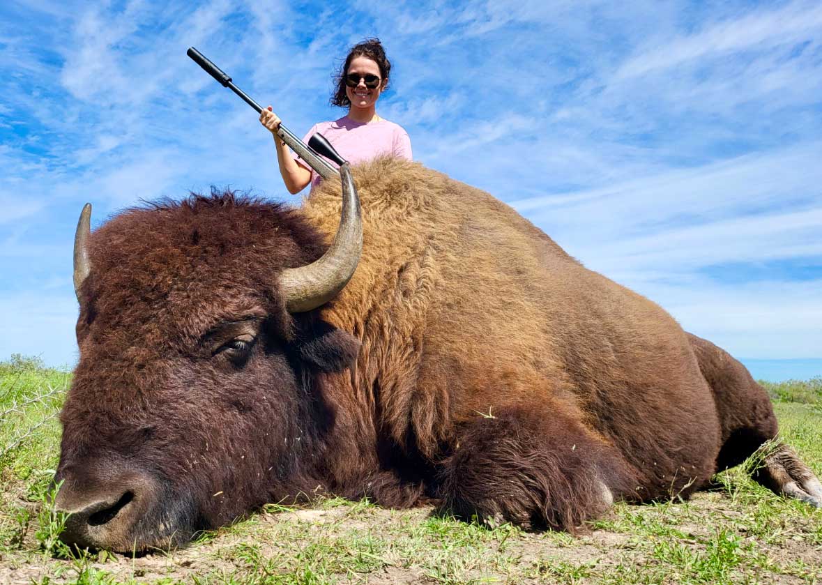 trophy bison hunt in south texas