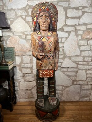 Early Ralph Gallagher Chief rare cigar store indian