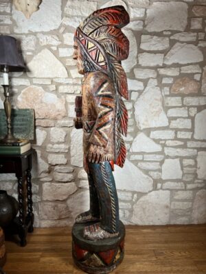Early Ralph Gallagher Chief (Right) vintage cigar store indian