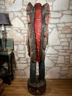 Early Ralph Gallagher Chief (Back) Antique Cigar store wooden indian