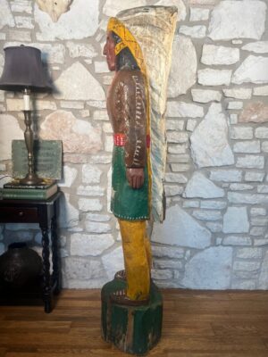 1960s Cigar Store Chief (Right) antique wooden cigar indian