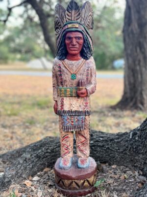 30" Table Top Cigar Indian Chief Ralph Gallagher Cigar Indian